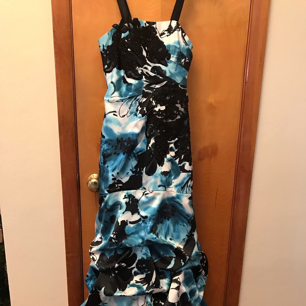 Watercolor Floral Prom Dress